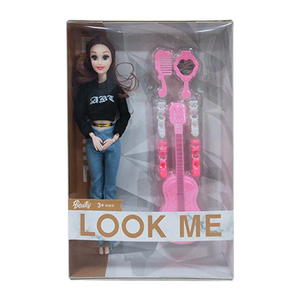 11.9 inch 9 jointed real doll with vanity mirror comb guitar accessories girls' play house gifts toys