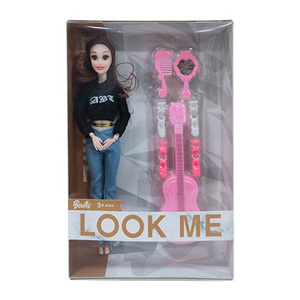 11.9 inch 9 jointed real doll with vanity mirror comb guitar accessories girls' play house gifts toys