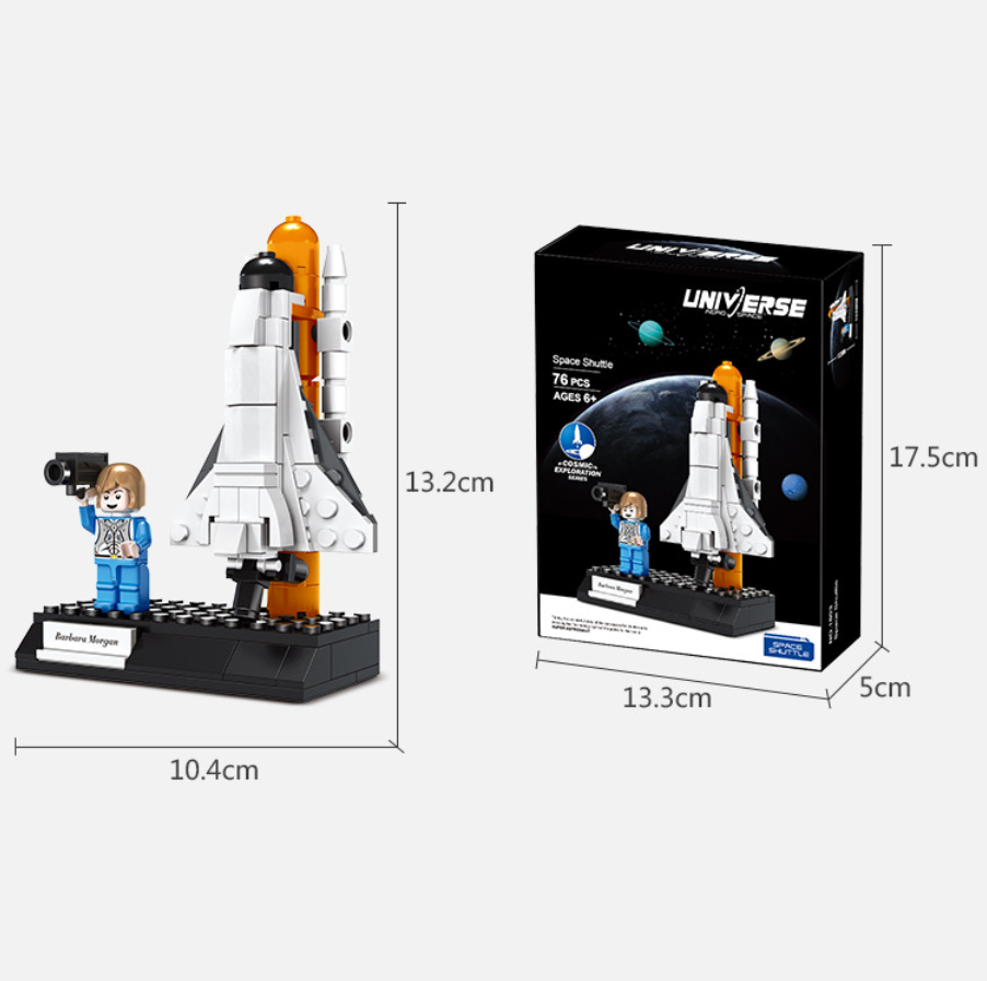 Aerospace rocket satellite space shuttle moon rover Small particle boy assembled intelligence building blocks gift 103pcs toys