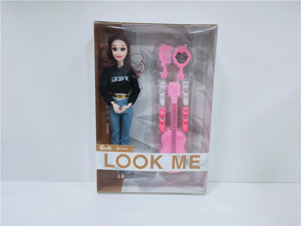 11.9 inch 9 jointed real doll with vanity mirror comb guitar accessories girls' play house gifts toys