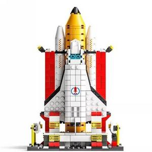 Space Shuttle 1000pcs Small Particle Building Block Assembly Skyrocket Model Airplane Satellite 6 in 1 Puzzle Gifts Boy Toys 18