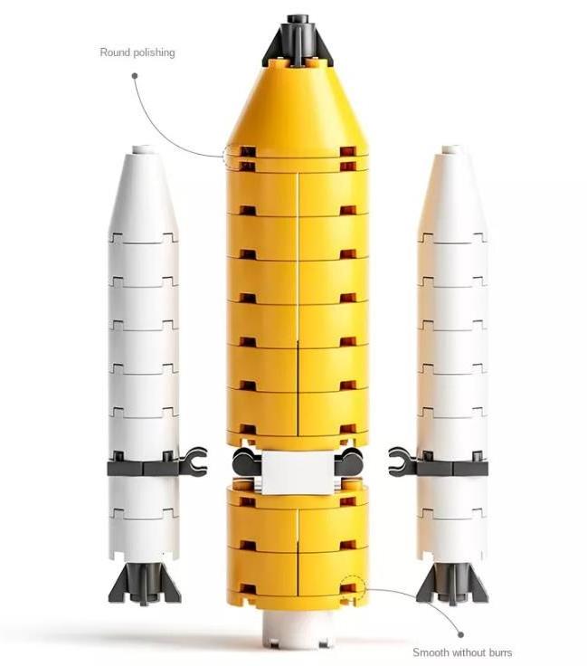 Space Shuttle 1000pcs Small Particle Building Block Assembly Skyrocket Model Airplane Satellite 6 in 1 Puzzle Gifts Boy Toys 18