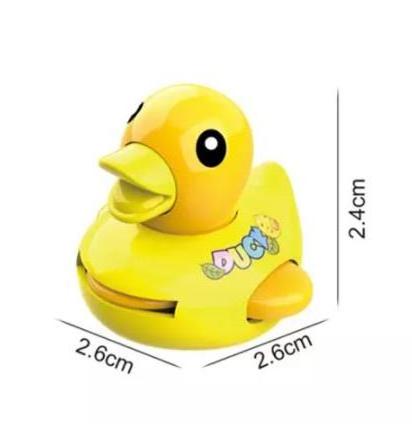 DIY mini yellow duck assembly ejection flying saucer launcher educational plastic children's toys