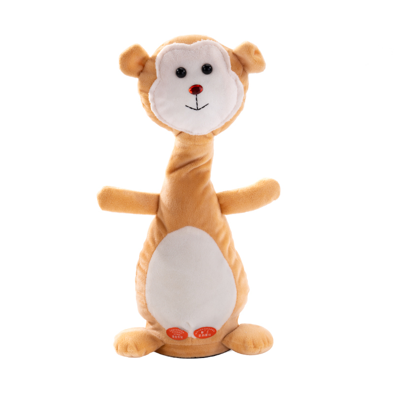 Plush talking fox monkey swing singing dancing children cartoon cute animals soothe electricity holiday gifts toys