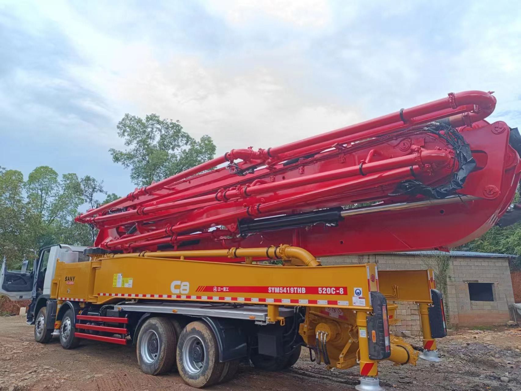 Second hand beton 2012 Sanny 52M Benz chassis used concrete pump truck