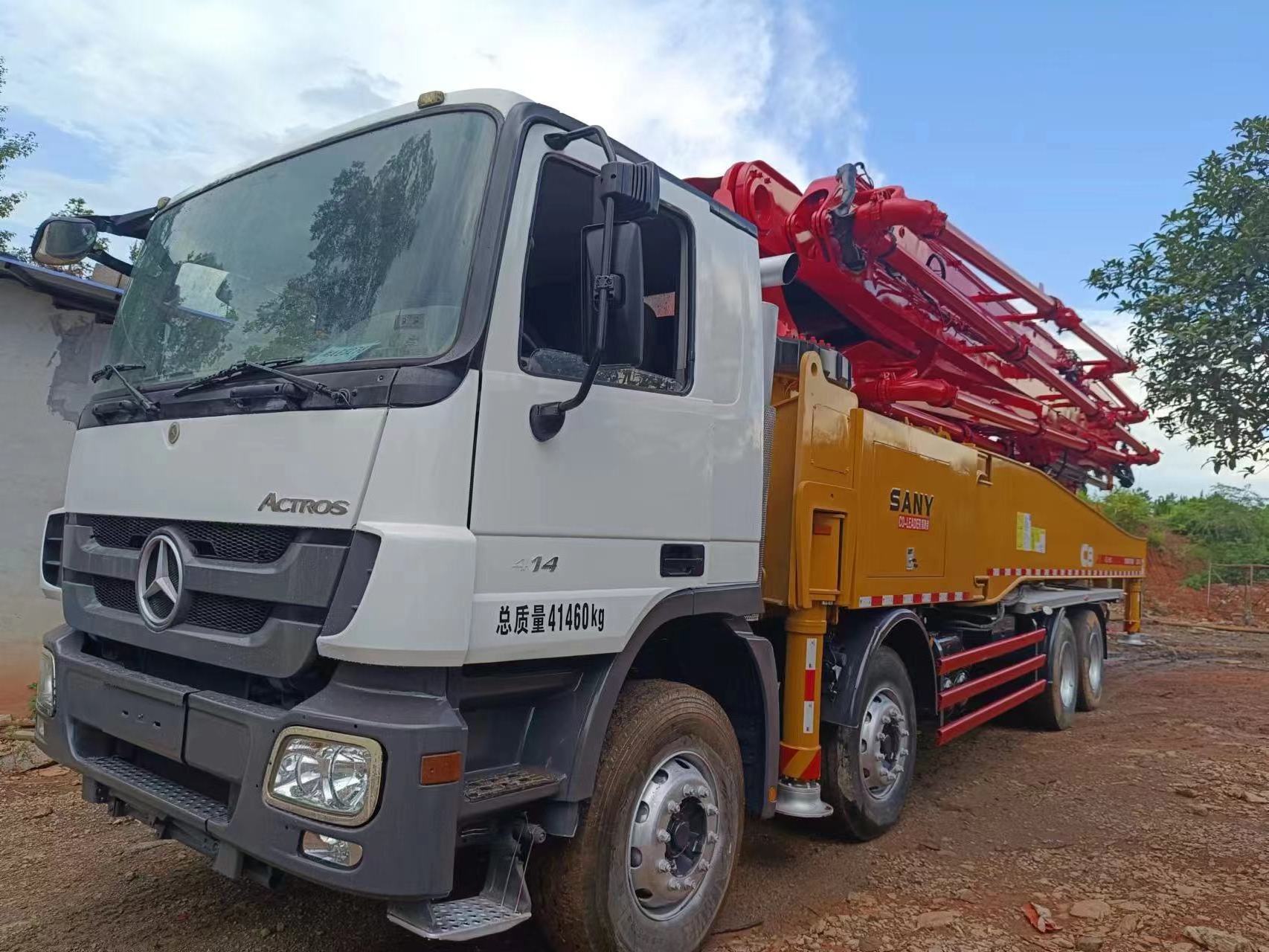 Second hand beton 2012 Sanny 52M Benz chassis used concrete pump truck