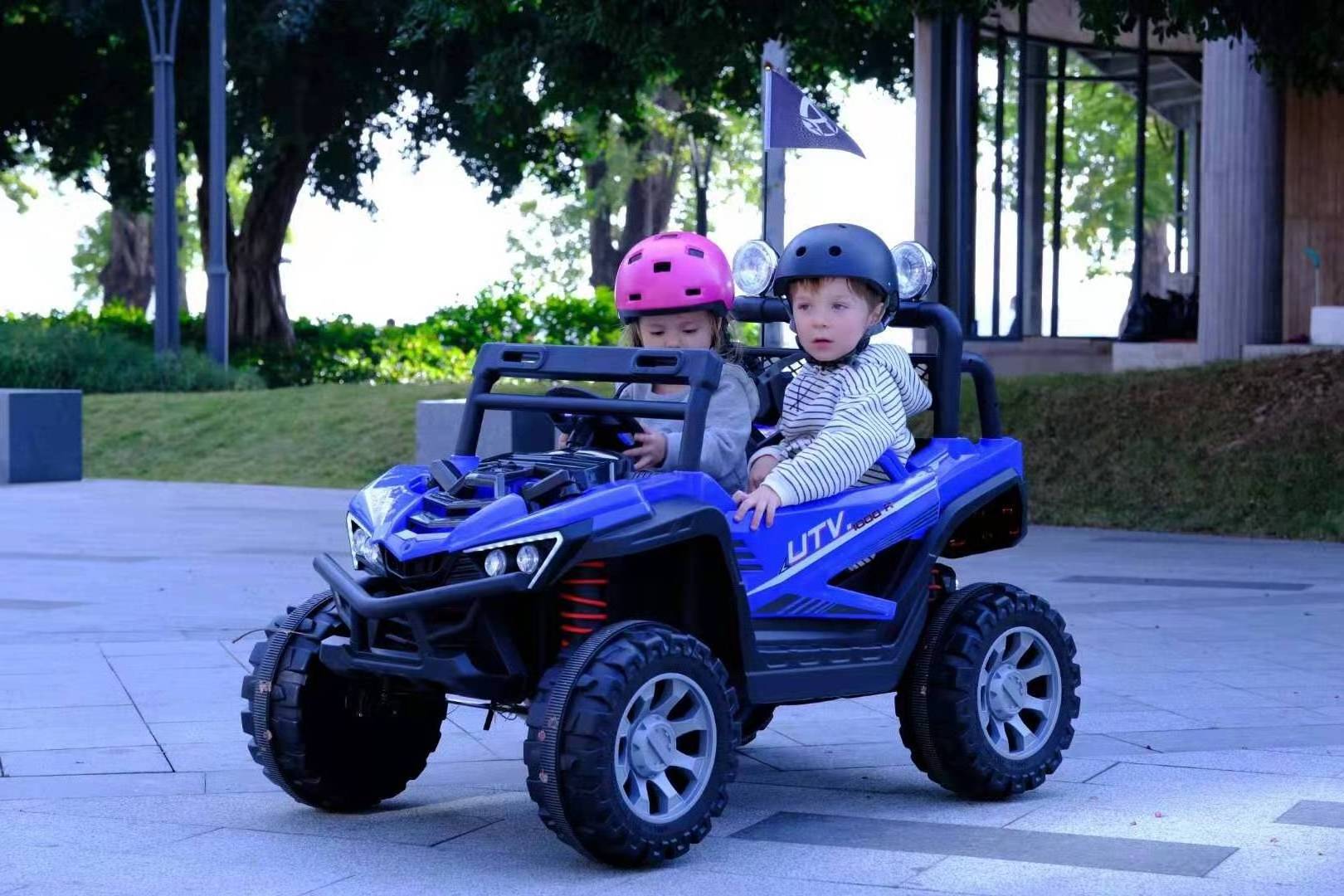 2023 high quality kids electric car remote control kids car ride on monster truck  ride on 12 volt 4 wd electric 2 seat ki