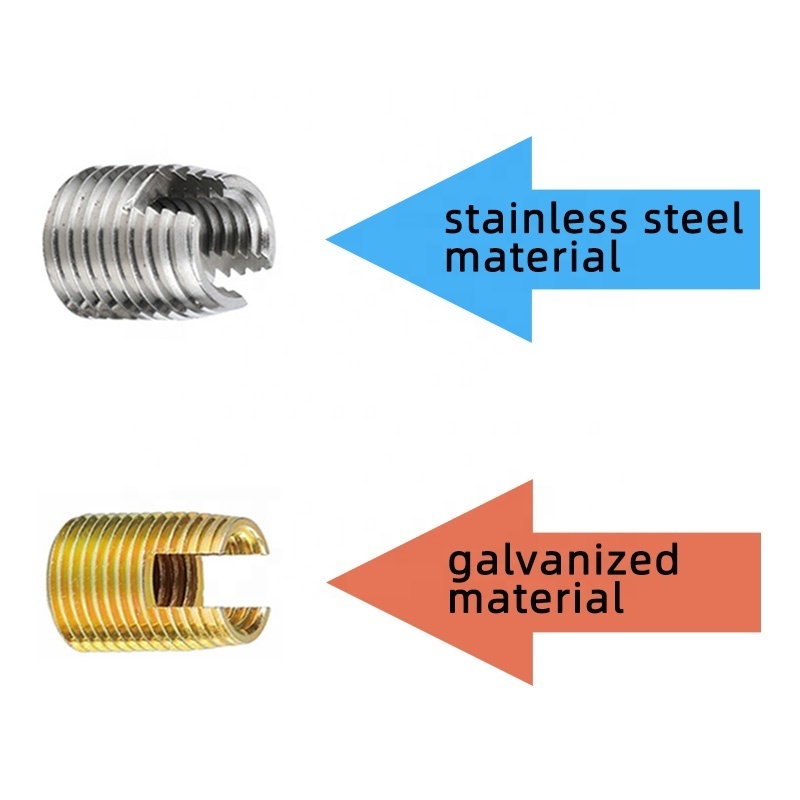 Self Tapping Wire Threaded Inserts Nut Protectors Self Tapping Screw Sleeve Brass Sheath Thread Insert Sleeves