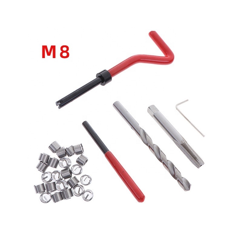 Hand Tool 25pcs Thread Repair Insert Kit M8 Rugged Threaded Inserts Repair Kit Tool Sets Professional Box High Quality