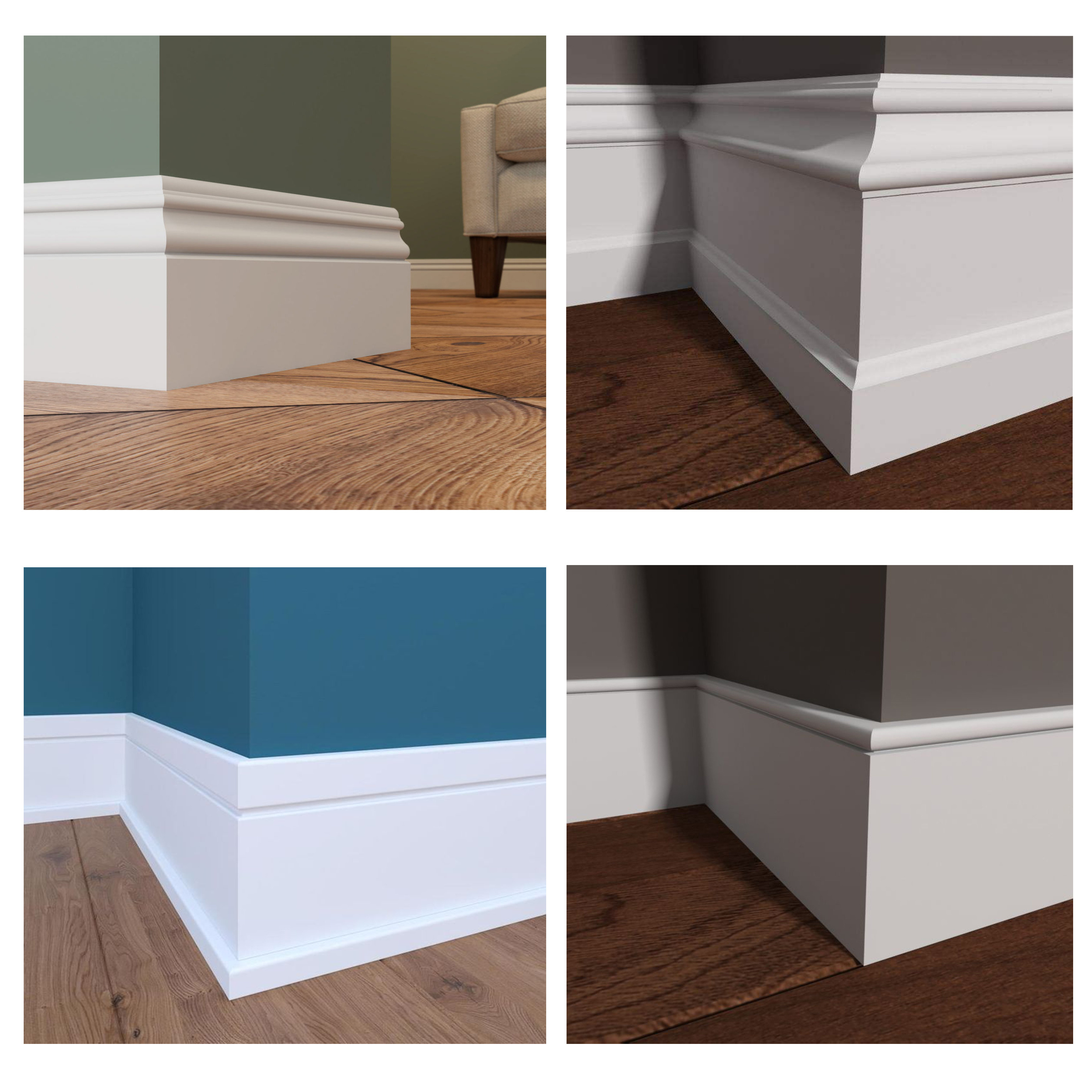 Factory Supply Baseboard Molding Ceiling Wood Trim Colonial Wood Mouldings For Fancy Design White Primed Moulding