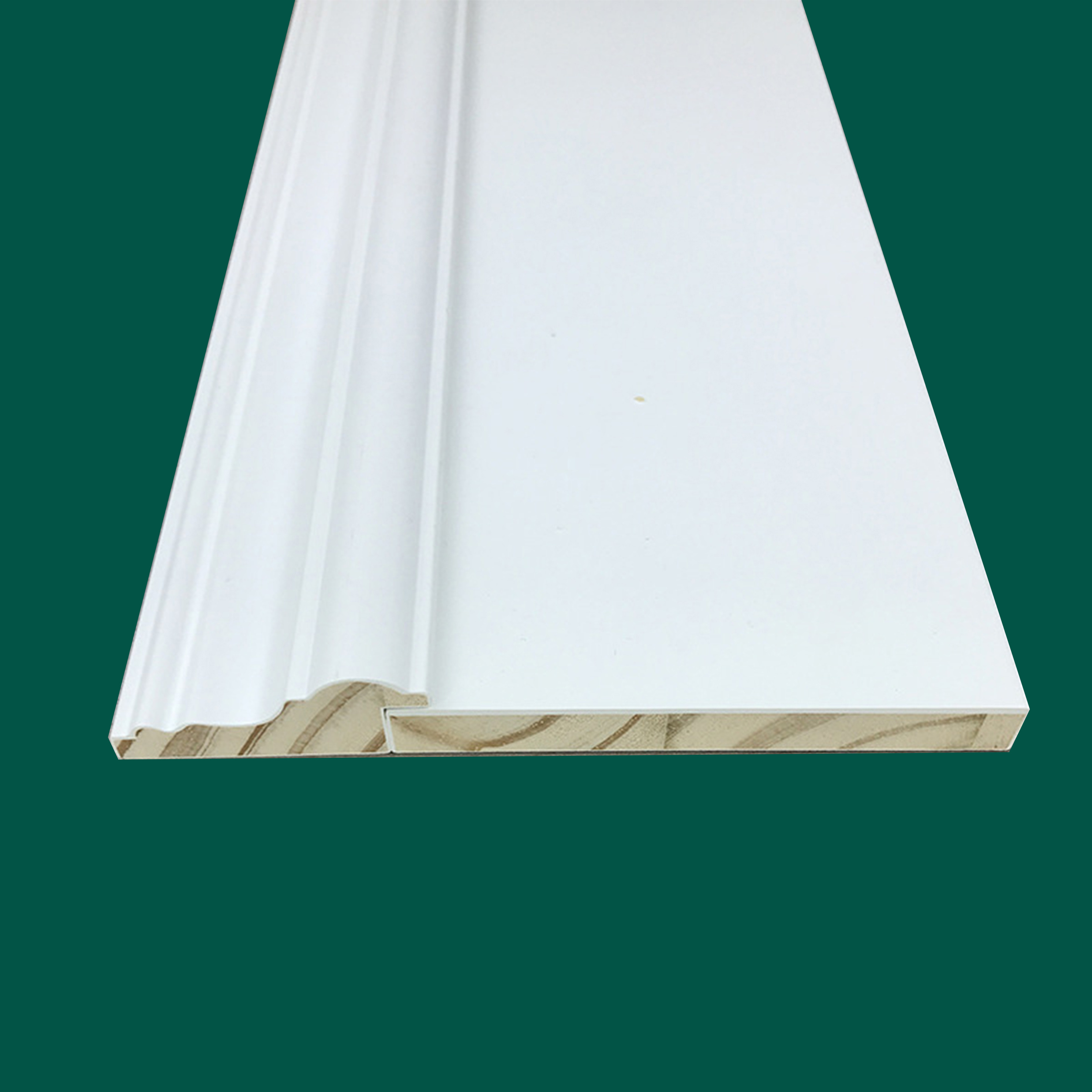 High quality white flexible wall base skirting chamfered skirting board  Wood moulding