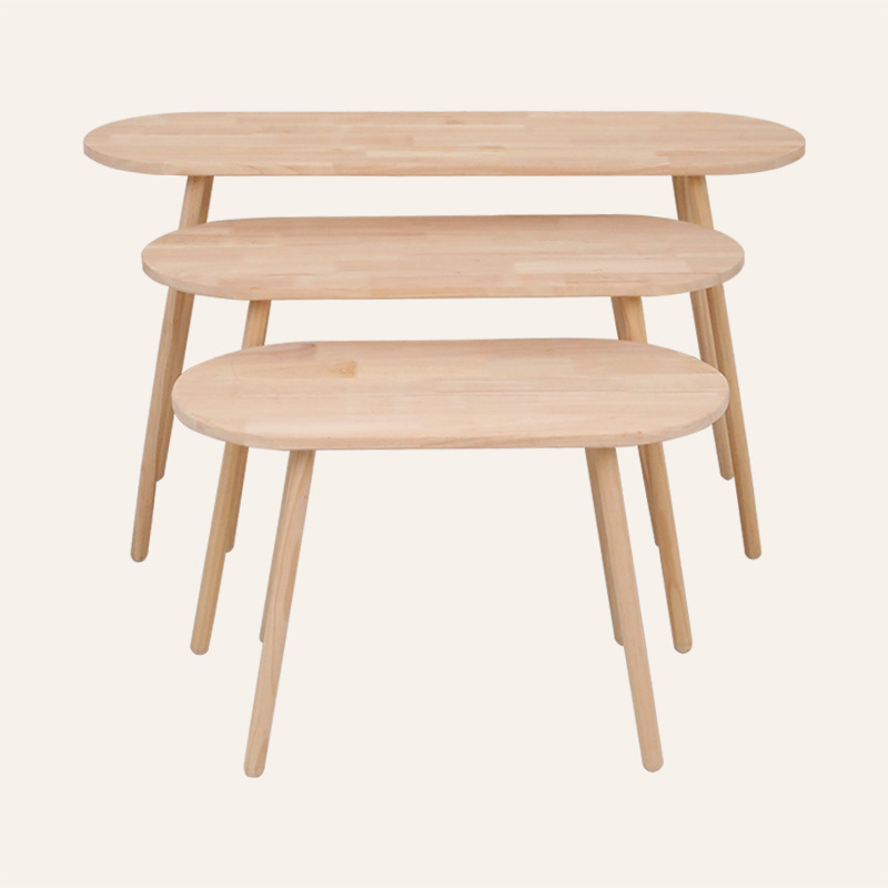 Children's Clothes Store Solid Wood Display Oval Console Shape Table Shoe Bag Showcase Rack Tables