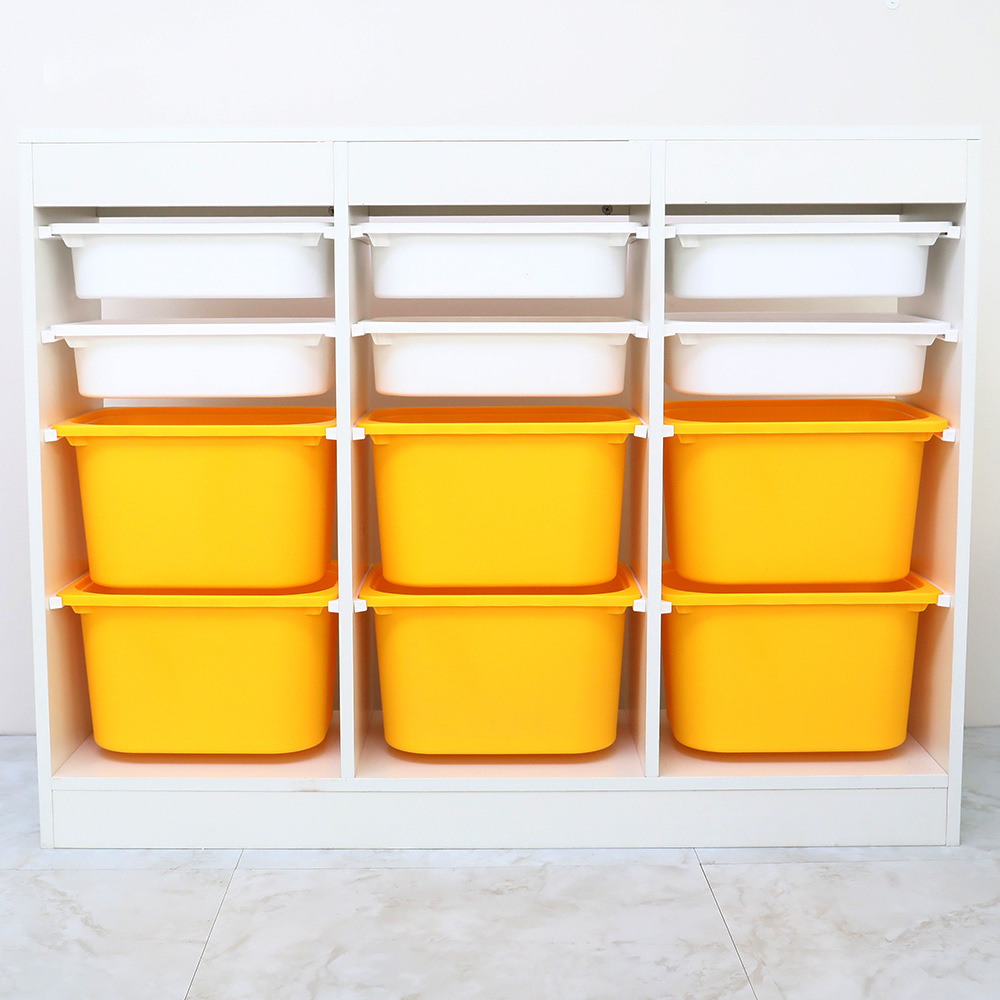 Six Layers White Toys Keys Shoes Clothes Storage Cabinet with Stackable PP Drawers for Home Kids Furniture Kindergarten