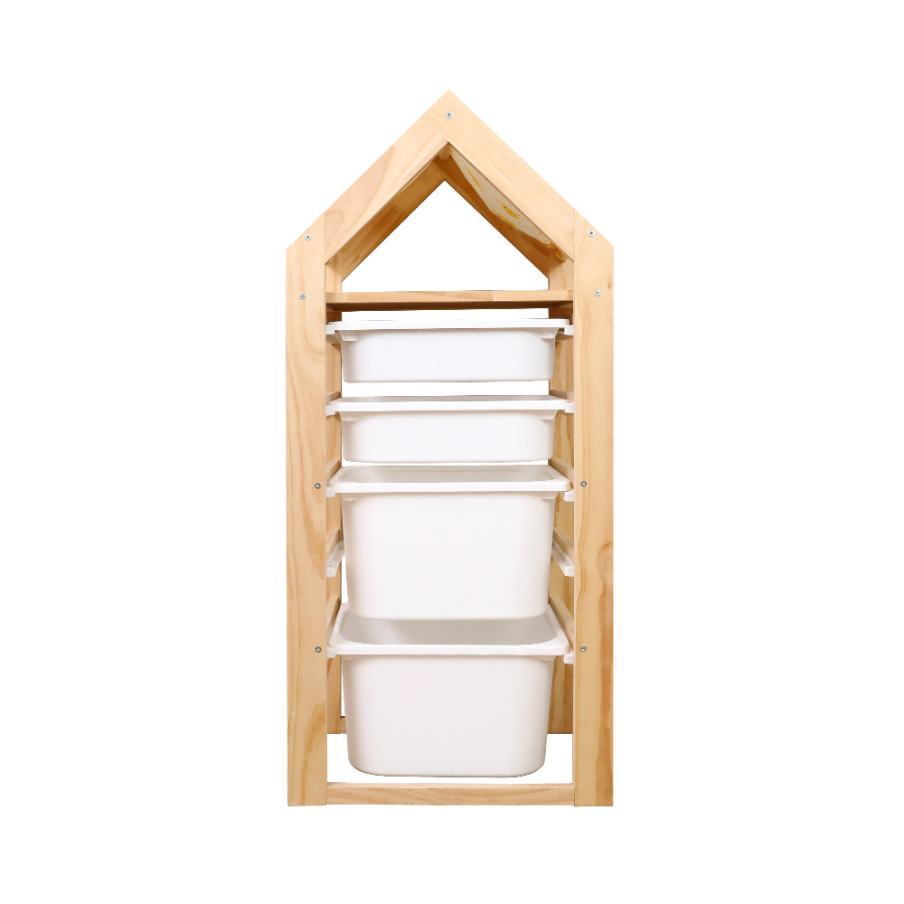 Children's Toy Storage Wood Rack Assembled 6 Layers Cabinet for Kindergarten Household Shelving Sorting Shelves