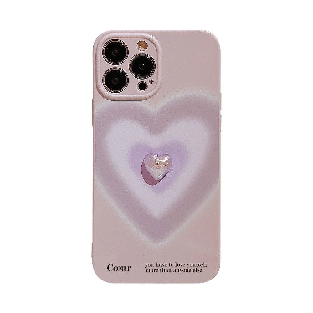 Love gradient electroplated mobile phone case