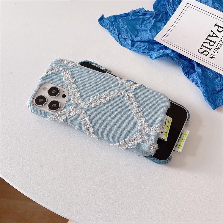 Factory hot sales cowboy phone case women Denim phone case for iphone15 14 13 12 11 pro max x xr xs max jeans phone cover