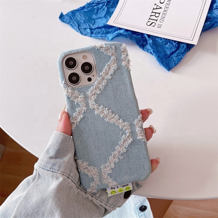 Factory hot sales cowboy phone case women Denim phone case for iphone15 14 13 12 11 pro max x xr xs max jeans phone cover