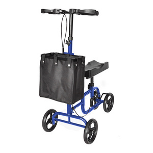 BQ9003 Deluxe Steerable Knee Walker Knee Scooter Knee Cycle Leg Walker Crutch Alternative in Blue