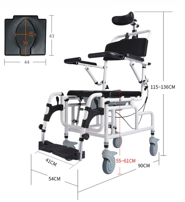 BQ8001A  Anti-Skid Metal Folding Commode Toilet Chair for Disabled Older Disable People Products steel Metal Commode Chair