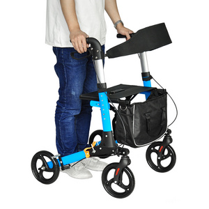 BQ1002B Foldable  light weight  4 wheels walkers with seat  for elderly people and disabled people