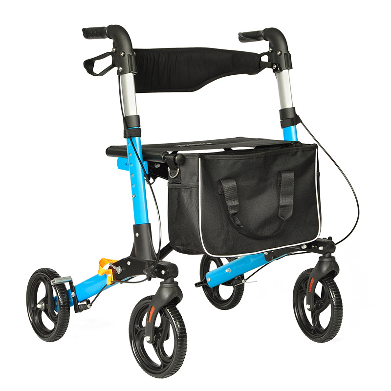 BQ1002B Foldable  light weight  4 wheels walkers with seat  for elderly people and disabled people