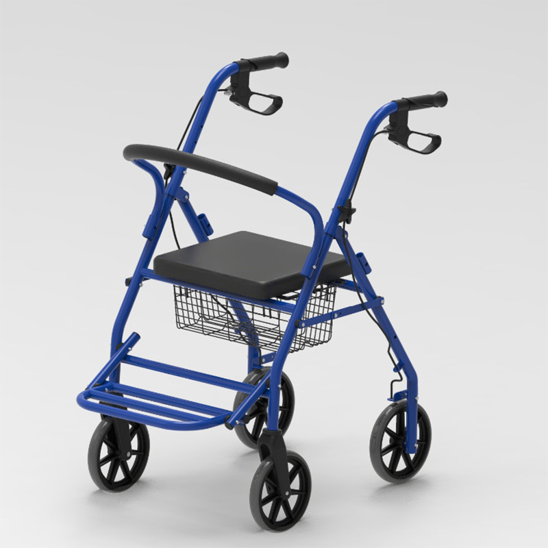 BQ3002B High Demand Outdoor Walker Folding For Elder Wheel Chair With Seat Disabled Shopping Aluminium Four Wheel Rollator