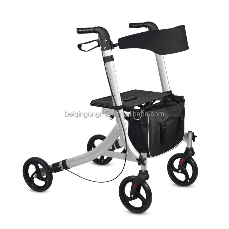 BQ1005E Adults walker Double folding aluminium rollator upright walker for adults