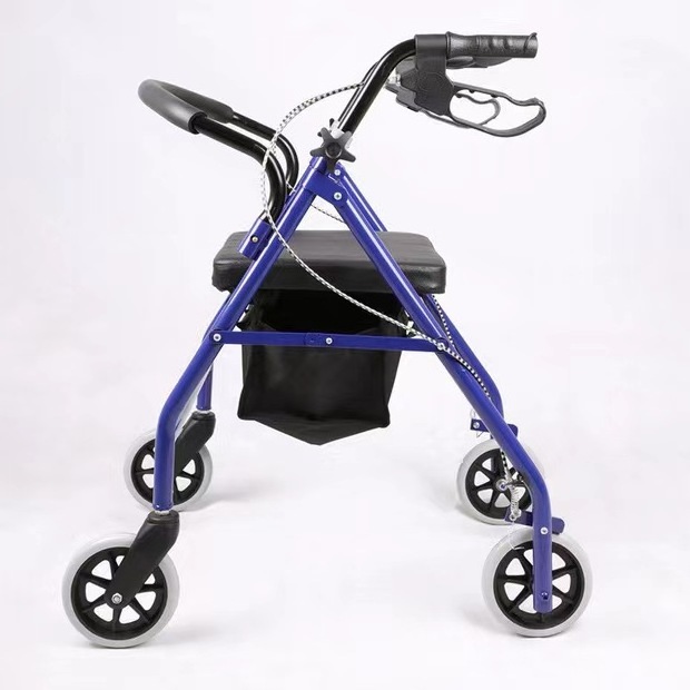 Professional New Olderly Walking Aids  Folding Portable Rollator Walker adult walker With Soft Seat