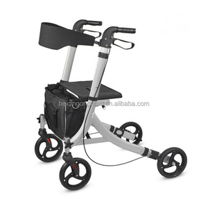 BQ1005E Adults walker Double folding aluminium rollator upright walker for adults