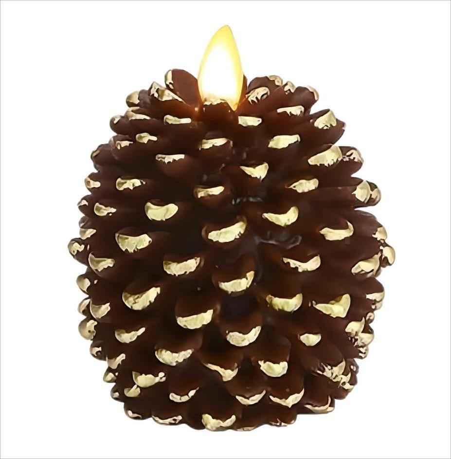 On Above 500 Hours Wax Flameless Decorate Luxury Pinecone Pine Cone Deal Apple LED candle christmas candles set