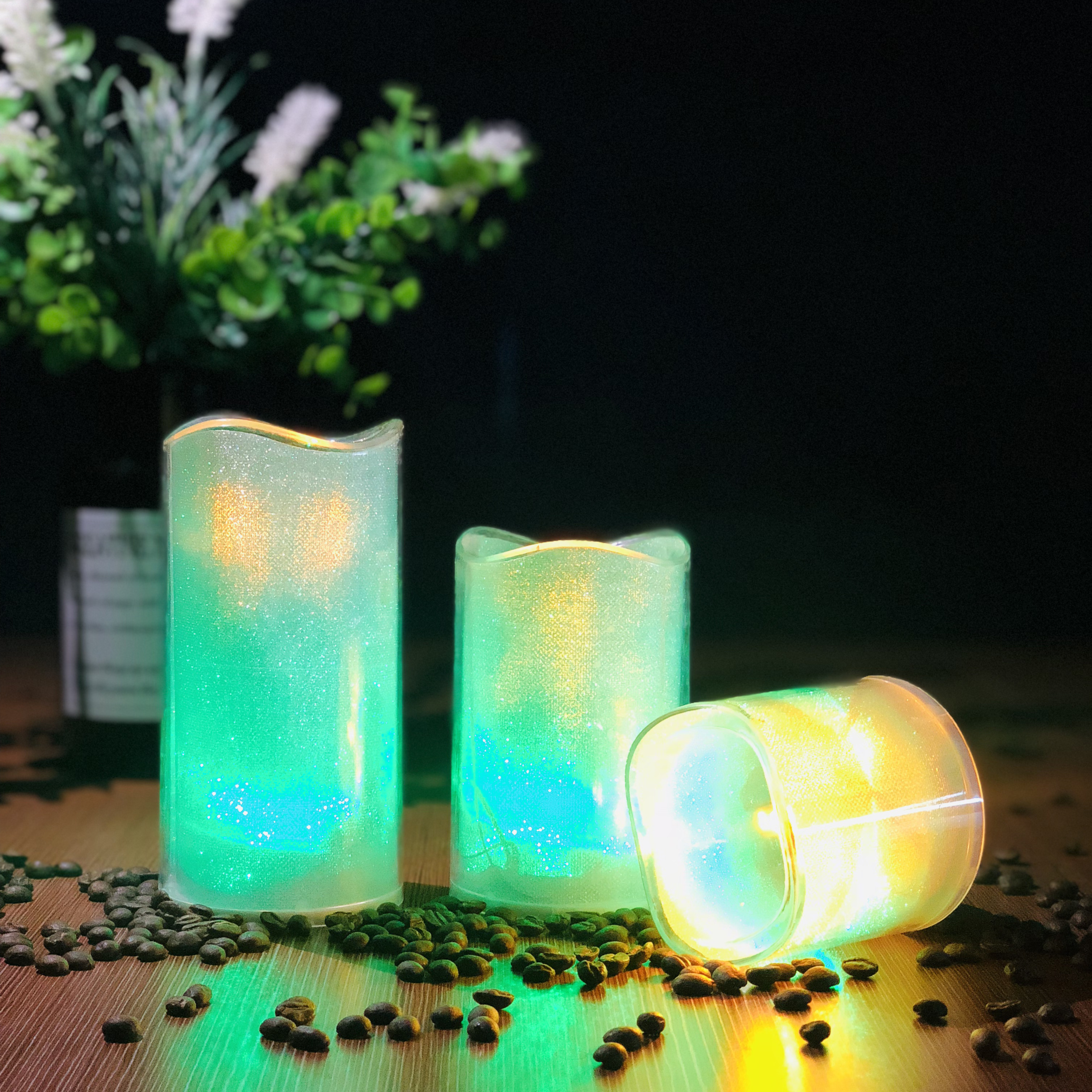 Hot selling safety pillar candle plastic led candle led flameless candle