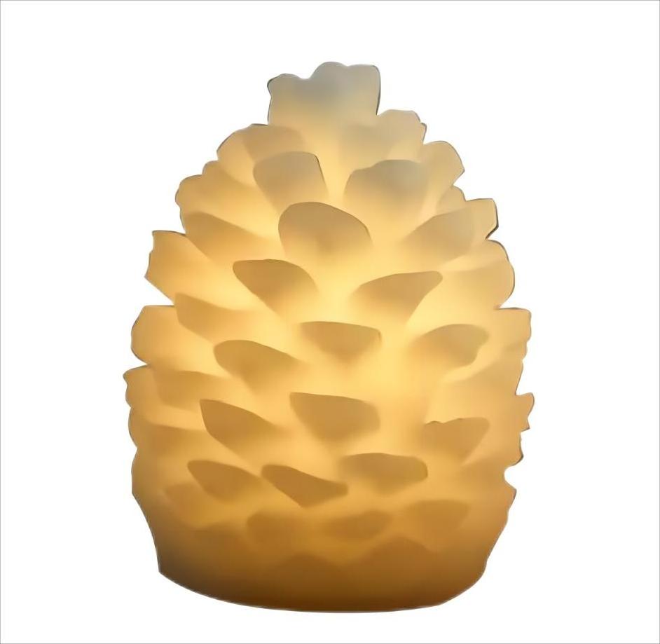 On Above 500 Hours Wax Flameless Decorate Luxury Pinecone Pine Cone Deal Apple LED candle christmas candles set