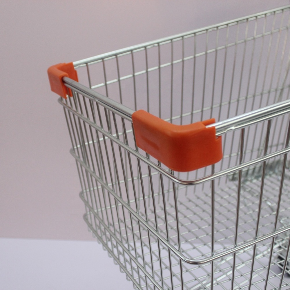 High Quality 125L Grocery Store Supermarket Asian Metal Trolleys Carts