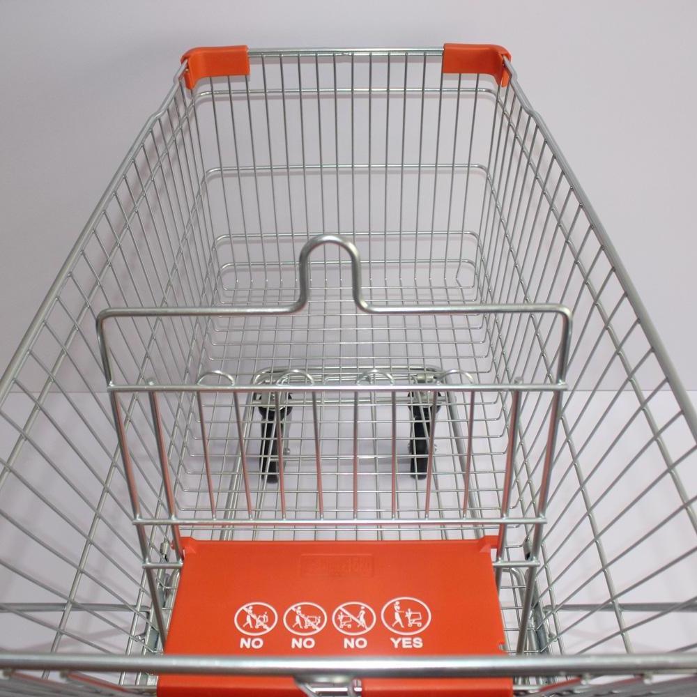 210L Supermarket Grocery Trolley Heavy Duty Customized Size Supermarket Shopping Trolley