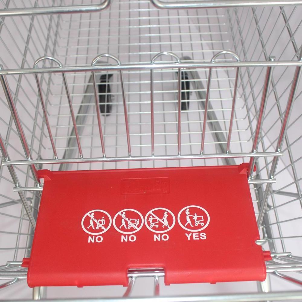 High Quality Steel Bar Metal Foldable Shopping Supermarket Trolley With Four Wheel