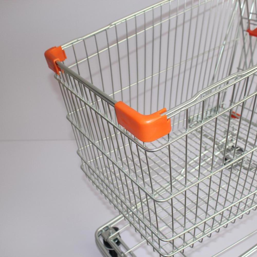 210L Supermarket Grocery Trolley Heavy Duty Customized Size Supermarket Shopping Trolley