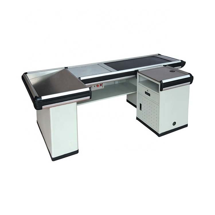 Multifunctional stainless steel supermarket pos  checkout counter