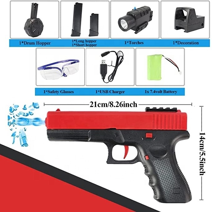 Glock Pistol Electric Automatic Gel blaster High Quality Play Splash water balloon gun with gel bead toy gun