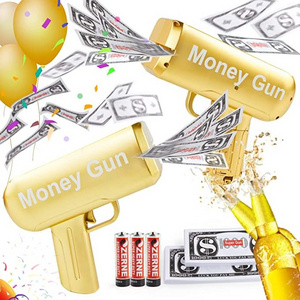 NEW Money Spray Gun Toys Gold Cash Flying Latest Paper Party Money Shooter Gun for Game