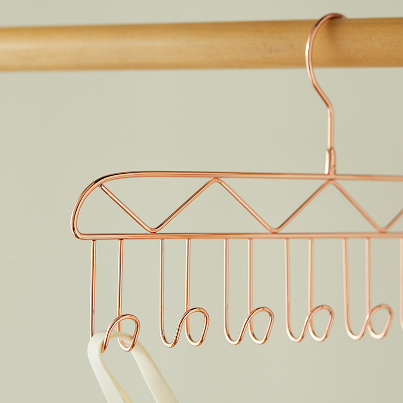 8 Hooks Magic Metal Pants Hanger Rack Slack Trousers Hanger Space Saving Non-Slip Closet Storage Organizer for handbag