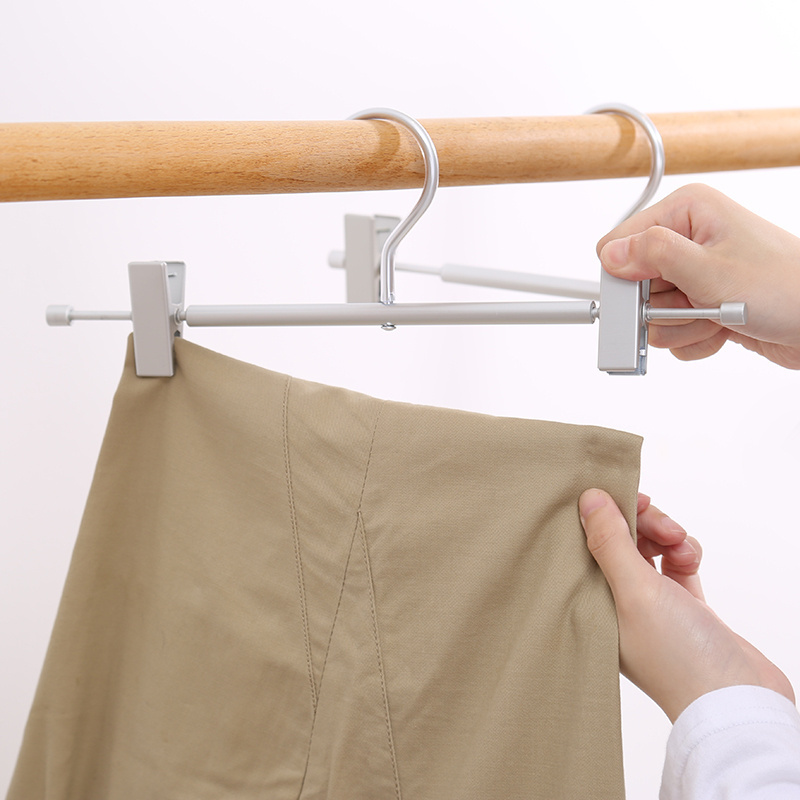 Aluminum alloy clothes hanger golden trousers rack for pants hangers