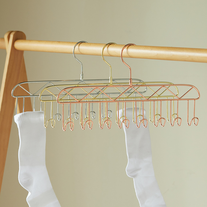 8 Hooks Magic Metal Pants Hanger Rack Slack Trousers Hanger Space Saving Non-Slip Closet Storage Organizer for handbag