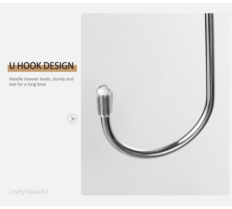 Metal S Shaped Hooks Stainless Steel Metal Hangers Hanging Hooks for Kitchen, Work Shop, Bathroom, Garden