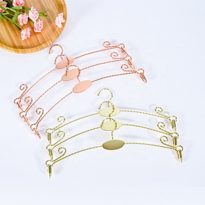 Bra Underwear Bikini Hangers Metal Lingerie Underwear Hanger Custom Logo For Fashion Brand Display Panties