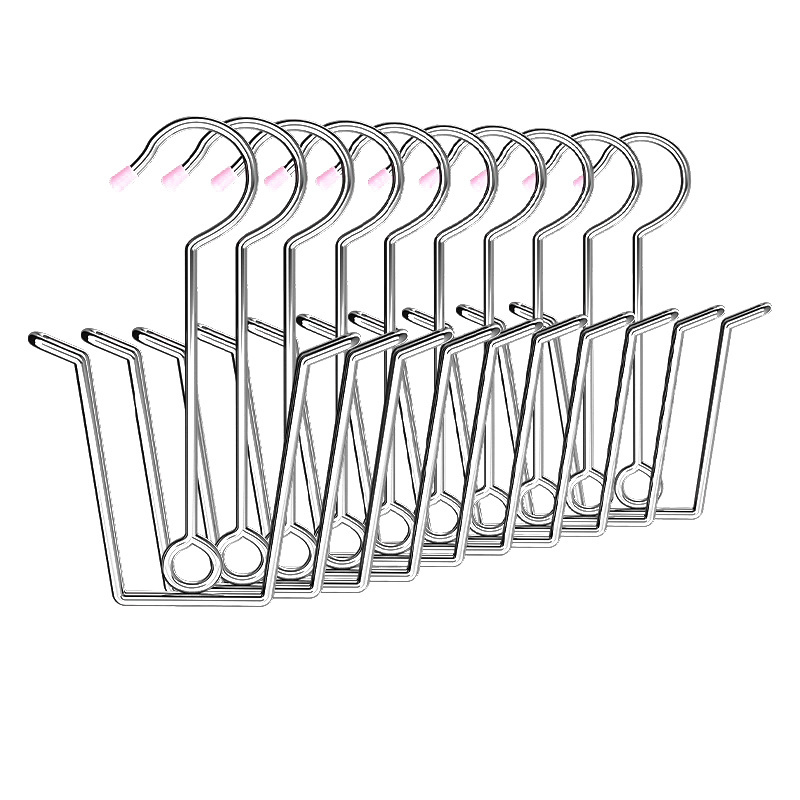 Stainless Steel Shoes Hanger Drying Rack for Dehumidifying Hanging Leather Shoes Double Hook Drying Shelf Storage Organizer