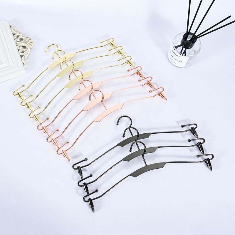 Metal Lingerie underpants Hanger Custom Logo For Fashion Brand Display Bikini Clothes Bra Panties Hangers