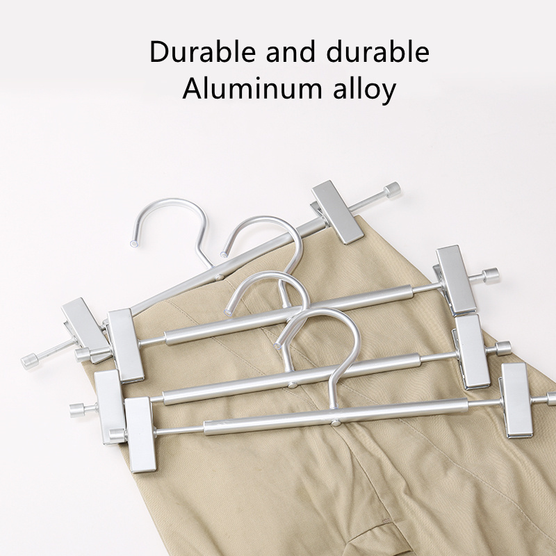 Aluminum alloy clothes hanger golden trousers rack for pants hangers