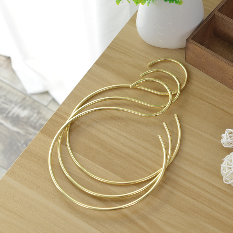 Wholesale Semi Round Metal Hijab Organizer Hanger Multifunction Gold Metal Hijab Hangers for Hijab