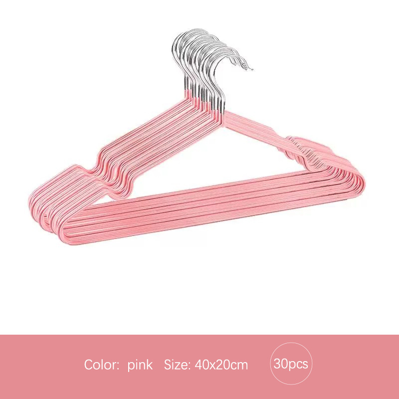 Colorful Closet Metal Wire PP Coat Hangers Space Saving Adult Kids Thin Clothes Hanger for Cloth Non-slip Dip Metal