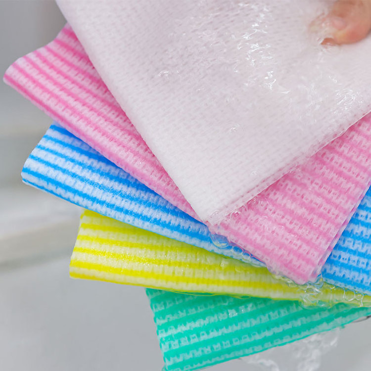 Wholesale Household Cleaning Products Disposable Nonwoven Kitchen Roll Rag Dishcloth Duster Dish Towel Wipe Cleaning Cloth